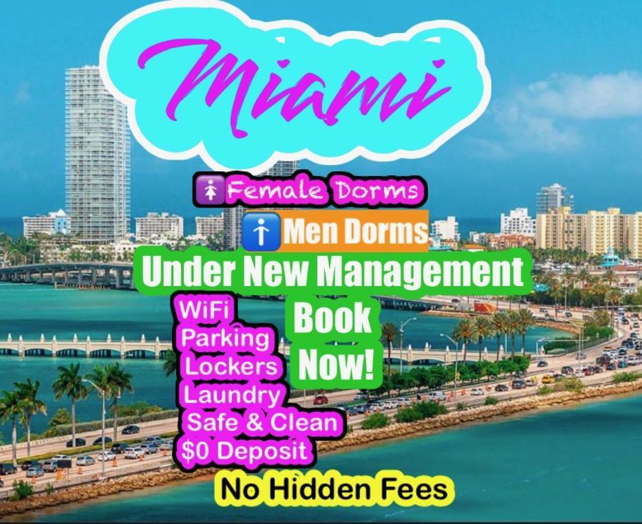 Miami On A Budget - Free Dinner -Coffee - Tea - Every Day-Female Only Dorms - Men Only Dorms - Under New Management Luaran gambar